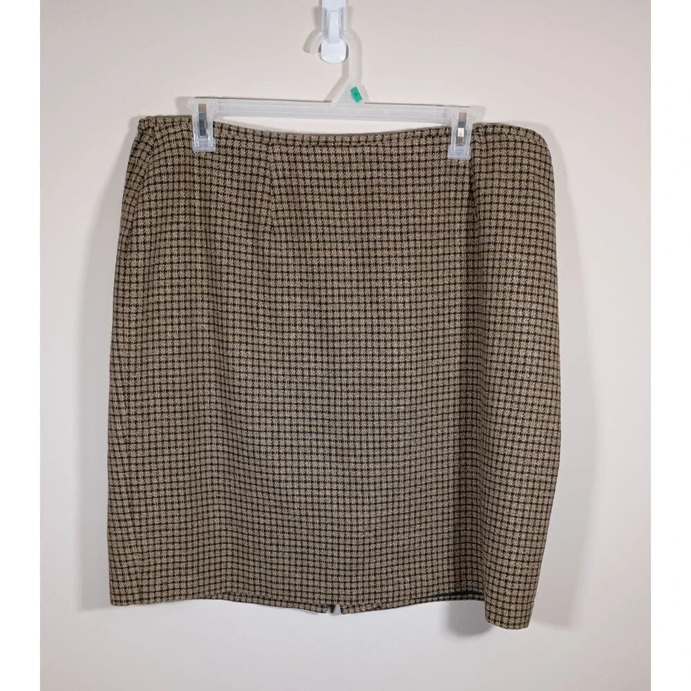 Vintage Maggie McNaughton Plaid Tweed Skirt Blazer Suit Womens Plus Size 20W